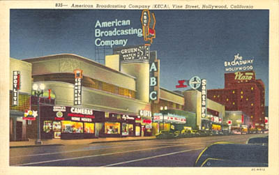 American Broadcasting company (KECA), Vine Street, Hollywood, California.