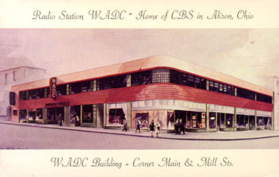 Radio Station WADC = Home of CBS in Akron, Ohio.