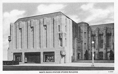 W-G-N's Radio Station Studio Building