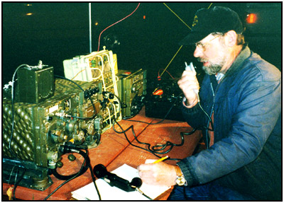Dick Dillman, W6AWO, kept the bands alive with his "Command Post" in the RV Camp area.