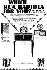 1929 RCA Radiola ad
